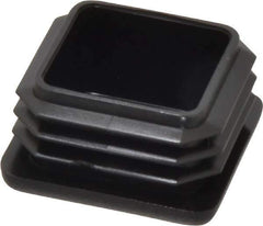Caplugs - Square Head Plug - 1-1/4" OD, Polyethylene, Black - Industrial Tool & Supply