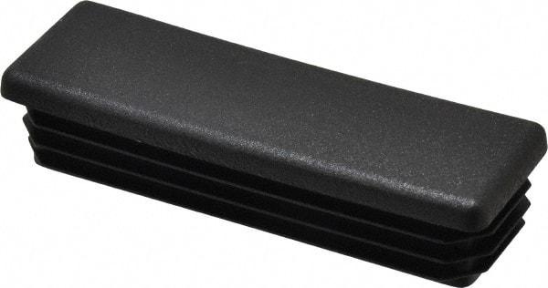 Caplugs - Rectangular Head Plug - 1 x 3" OD, Polyethylene, Black - Industrial Tool & Supply