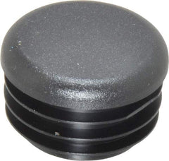 Caplugs - Round Head Plug - 1-1/8" OD, Polyethylene, Black - Industrial Tool & Supply