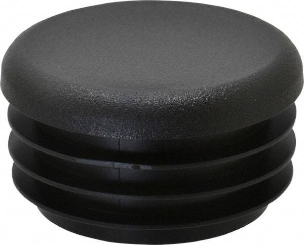 Caplugs - Round Head Plug - 1-1/4" OD, Polyethylene, Black - Industrial Tool & Supply