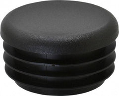 Caplugs - Round Head Plug - 1-1/4" OD, Polyethylene, Black - Industrial Tool & Supply