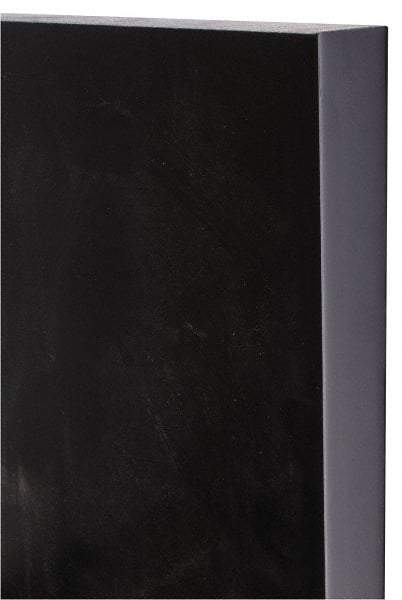Made in USA - 1" Thick x 12" Wide x 1' Long, Polyurethane Sheet - Black, 80A Hardness - Industrial Tool & Supply