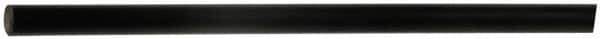 Made in USA - 1' Long, 1/4" Diam, Polyurethane Plastic Rod - 75D Hardness, Black - Industrial Tool & Supply