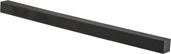 Made in USA - 1 Ft. Long x 3/4 Inch Wide x 3/4 Inch High, Polyurethane, Square Plastic Bar - Black, 80A Hardness, +/- 0.015 Tolerance - Industrial Tool & Supply