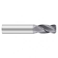 16mm Dia. x 89mm Overall Length 4-Flute 0.5mm C/R Solid Carbide SE End Mill-Round Shank-Center Cut-TiAlN - Industrial Tool & Supply