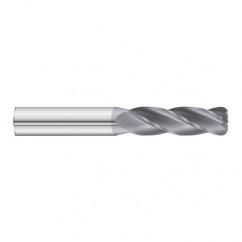 1" Dia. x 6 Overall Length 4-Flute .250 C/R Solid Carbide SE End Mill-Round Shank-Center Cut-TiAlN - Industrial Tool & Supply