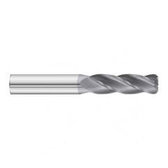 16mm Dia. x 125mm Overall Length 4-Flute 0.5mm C/R Solid Carbide SE End Mill-Round Shank-Center Cut-TiAlN - Industrial Tool & Supply