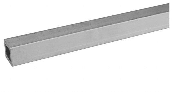 Value Collection - 4 Inch Square x 72 Inch Long, Aluminum Square Tube - 1/8 Inch Wall Thickness, Alloy 6063 - Industrial Tool & Supply