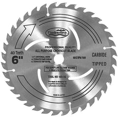 Amana Tool - 5-1/2" Diam, 5/8" Arbor Hole Diam, 30 Tooth Wet & Dry Cut Saw Blade - Carbide-Tipped, General Purpose Action, Standard Round Arbor - Industrial Tool & Supply