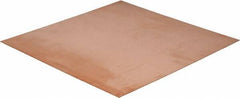 Value Collection - 0.032 Inch Thick x 12 Inch Square, Copper Sheet - Alloy 101 OFHC - Industrial Tool & Supply
