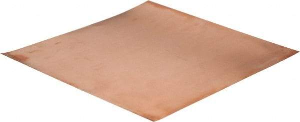 Value Collection - 0.01 Inch Thick x 12 Inch Square, Copper Sheet - Alloy 110 - Industrial Tool & Supply