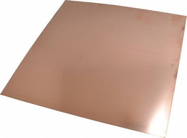 Value Collection - 0.016 Inch Thick x 12 Inch Square, Copper Sheet - Alloy 110 - Industrial Tool & Supply