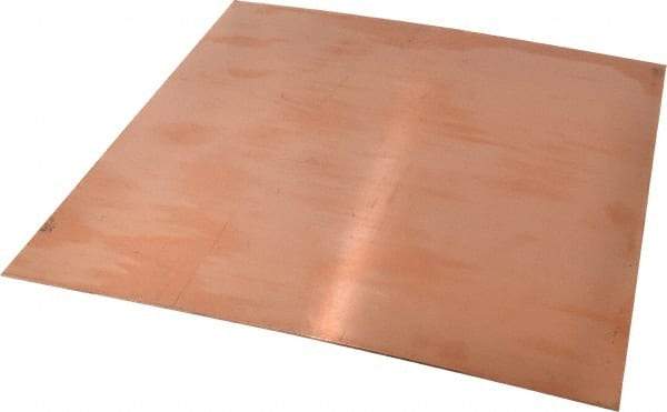Value Collection - 1/16 Inch Thick x 12 Inch Square, Copper Sheet - Alloy 110 - Industrial Tool & Supply