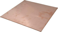 Value Collection - 1/8 Inch Thick x 12 Inch Square, Copper Sheet - Alloy 110 - Industrial Tool & Supply