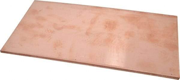 Value Collection - 1/4 Inch Thick x 6 Inch Wide x 12 Inch Long, Copper Sheet - Alloy 110 - Industrial Tool & Supply