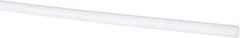 Made in USA - 6' Long, 3/16" Diam, PTFE (Virgin) Plastic Rod - White - Industrial Tool & Supply