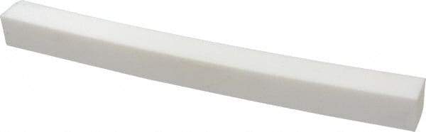 Made in USA - 1 Ft. Long x 1 Inch Wide x 1 Inch High, Virgin PTFE, Square Plastic Bar - White, +0.030 - 0.000 Tolerance - Industrial Tool & Supply