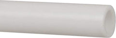 Made in USA - 1 Inch Outside Diameter x 5 Ft. Long, Plastic Round Tube - PTFE (Virgin), +/- 0.025 Inch Tolerance - Industrial Tool & Supply