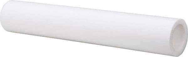Made in USA - 1-3/8 Inch Outside Diameter x 1 Ft. Long, Plastic Round Tube - PTFE (Virgin), +/- 0.032 Inch Tolerance - Industrial Tool & Supply
