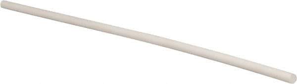Made in USA - 5' Long, 1/4" Diam, PTFE (Glass-Filled) Plastic Rod - +0.003 Inch Length Tolerance - Industrial Tool & Supply