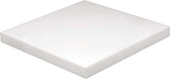 Made in USA - 1" Thick x 12" Wide x 1' Long, PTFE (Virgin) Sheet - White, +0.087/-0.043 Tolerance - Industrial Tool & Supply
