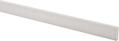 USA Sealing - 4' x 1/2" x 1/8" White PTFE (Virgin) Rectangular Bar - Industrial Tool & Supply