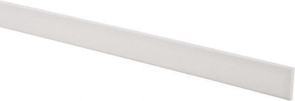 USA Sealing - 2' x 1" x 1/8" White PTFE (Virgin) Rectangular Bar - Industrial Tool & Supply