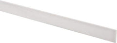 Made in USA - 4 Ft. Long x 1 Inch Wide x 1/8 Inch High, Virgin PTFE, Rectangular Plastic Bar - White, +/- 0.060 Tolerance - Industrial Tool & Supply