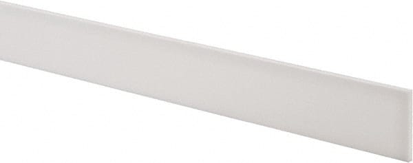 USA Sealing - 2' x 1-1/2" x 1/8" White PTFE (Virgin) Rectangular Bar - Industrial Tool & Supply