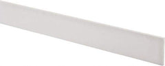 Made in USA - 3 Ft. Long x 1-1/2 Inch Wide x 1/8 Inch High, Virgin PTFE, Rectangular Plastic Bar - White, +/- 0.060 Tolerance - Industrial Tool & Supply