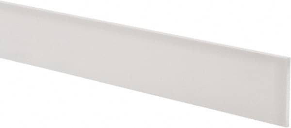 USA Sealing - 1' x 2" x 1/8" White PTFE (Virgin) Rectangular Bar - Industrial Tool & Supply