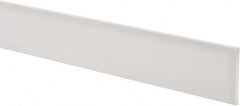 USA Sealing - 1' x 2" x 1/8" White PTFE (Virgin) Rectangular Bar - Industrial Tool & Supply