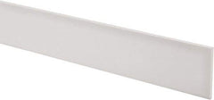 Made in USA - 3 Ft. Long x 2 Inch Wide x 1/8 Inch High, Virgin PTFE, Rectangular Plastic Bar - White, +/- 0.060 Tolerance - Industrial Tool & Supply