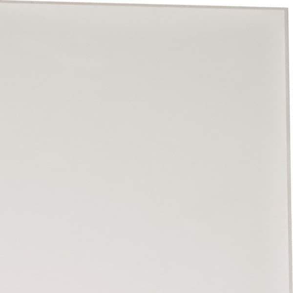 Made in USA - 1 Ft. Long x 4 Inch Wide x 1/8 Inch High, Virgin PTFE, Rectangular Plastic Bar - White, +/- 0.060 Tolerance - Industrial Tool & Supply