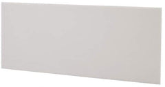 Made in USA - 2 Ft. Long x 4 Inch Wide x 1/8 Inch High, Virgin PTFE, Rectangular Plastic Bar - White, +/- 0.060 Tolerance - Industrial Tool & Supply