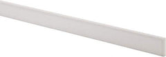 Made in USA - 2 Ft. Long x 1 Inch Wide x 3/16 Inch High, Virgin PTFE, Rectangular Plastic Bar - White, +/- 0.060 Tolerance - Industrial Tool & Supply