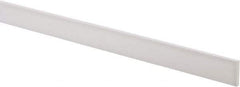 Made in USA - 3 Ft. Long x 1 Inch Wide x 3/16 Inch High, Virgin PTFE, Rectangular Plastic Bar - White, +/- 0.060 Tolerance - Industrial Tool & Supply