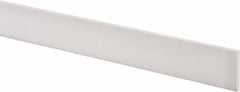 Made in USA - 1 Ft. Long x 1-1/2 Inch Wide x 3/16 Inch High, Virgin PTFE, Rectangular Plastic Bar - White, +/- 0.060 Tolerance - Industrial Tool & Supply