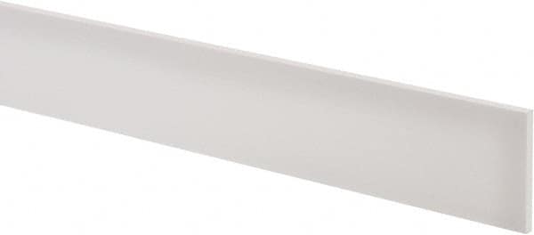 USA Sealing - 2' x 2" x 3/16" White PTFE (Virgin) Rectangular Bar - Industrial Tool & Supply