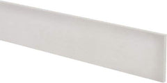 Made in USA - 3 Ft. Long x 2-1/2 Inch Wide x 3/16 Inch High, Virgin PTFE, Rectangular Plastic Bar - White, +/- 0.060 Tolerance - Industrial Tool & Supply