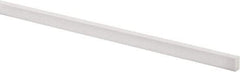 Made in USA - 3 Ft. Long x 1/2 Inch Wide x 1/4 Inch High, Virgin PTFE, Rectangular Plastic Bar - White, +/- 0.060 Tolerance - Industrial Tool & Supply