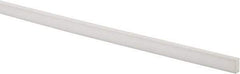 Made in USA - 4 Ft. Long x 1/2 Inch Wide x 1/4 Inch High, Virgin PTFE, Rectangular Plastic Bar - White, +/- 0.060 Tolerance - Industrial Tool & Supply