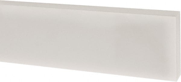 USA Sealing - 1' x 1" x 1/4" White PTFE (Virgin) Rectangular Bar - Industrial Tool & Supply