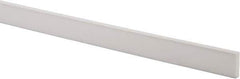 Made in USA - 2 Ft. Long x 1 Inch Wide x 1/4 Inch High, Virgin PTFE, Rectangular Plastic Bar - White, +/- 0.060 Tolerance - Industrial Tool & Supply