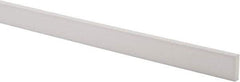 Made in USA - 3 Ft. Long x 1 Inch Wide x 1/4 Inch High, Virgin PTFE, Rectangular Plastic Bar - White, +/- 0.060 Tolerance - Industrial Tool & Supply