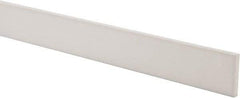 Made in USA - 2 Ft. Long x 1-1/2 Inch Wide x 1/4 Inch High, Virgin PTFE, Rectangular Plastic Bar - White, +/- 0.060 Tolerance - Industrial Tool & Supply