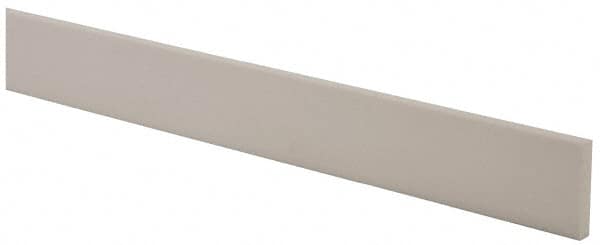 USA Sealing - 4' x 1-1/2" x 1/4" White PTFE (Virgin) Rectangular Bar - Industrial Tool & Supply