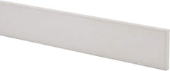 Made in USA - 1 Ft. Long x 2 Inch Wide x 1/4 Inch High, Virgin PTFE, Rectangular Plastic Bar - White, +/- 0.060 Tolerance - Industrial Tool & Supply