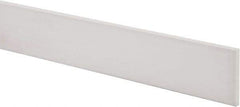 Made in USA - 2 Ft. Long x 2 Inch Wide x 1/4 Inch High, Virgin PTFE, Rectangular Plastic Bar - White, +/- 0.060 Tolerance - Industrial Tool & Supply