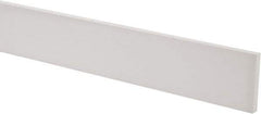 Made in USA - 3 Ft. Long x 2 Inch Wide x 1/4 Inch High, Virgin PTFE, Rectangular Plastic Bar - White, +/- 0.060 Tolerance - Industrial Tool & Supply